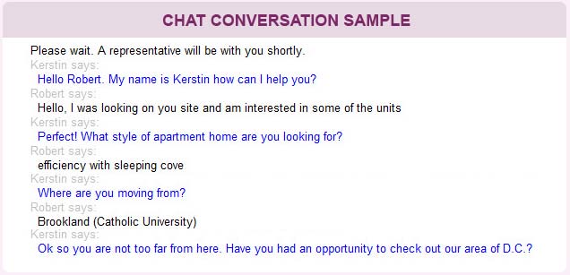 An Example of How Online Chat Can Increase Opportunity for Lease Conversion